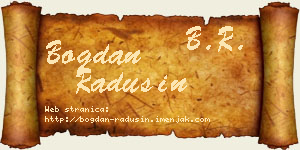 Bogdan Radusin vizit kartica